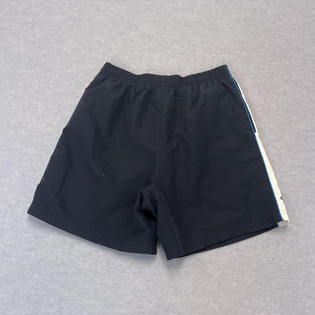 Vintage Adidas Men’s Navy Blue & White Spell Out Embroidered Y2K Sports Shorts Large