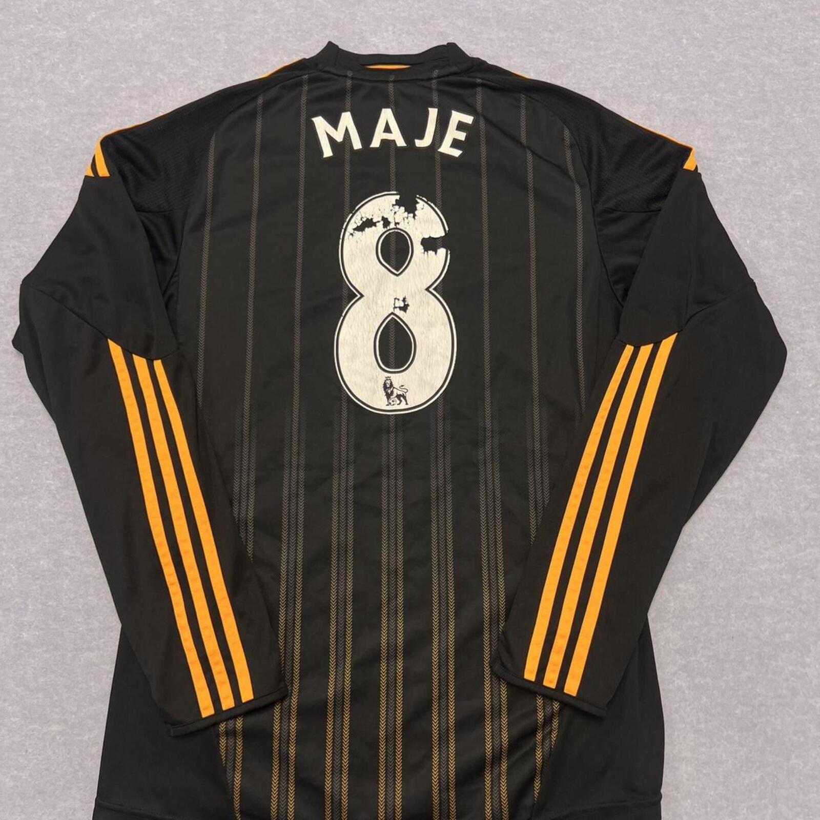 Vintage 2010/11 Adidas Chelsea FC Black & Orange Longsleeve Away Jersey 8 “MAJE”