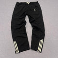 Vintage 2001 Adidas Men's Black & White Striped Baggy Skater Track Pants Large