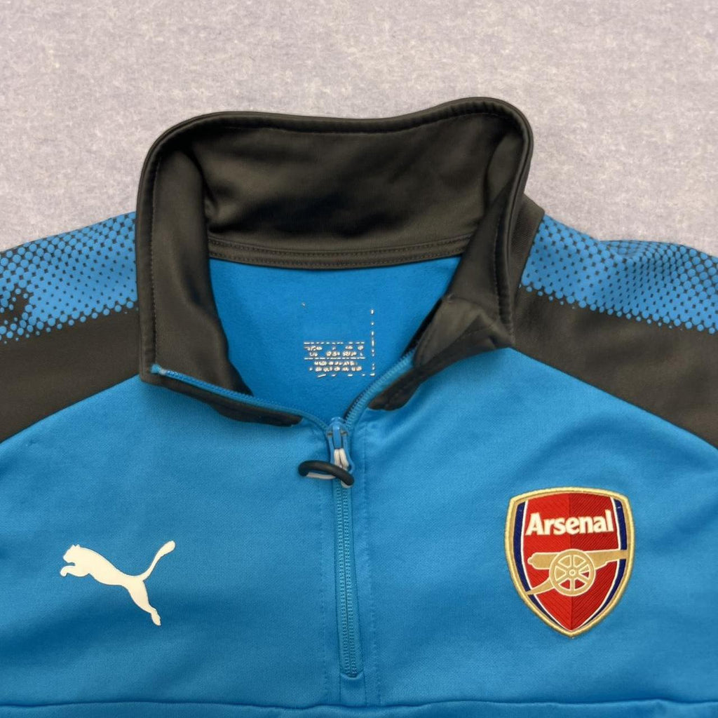 Vintage Puma Arsenal FC Light Blue Full Zip  Soccer Training Track Jacket Large