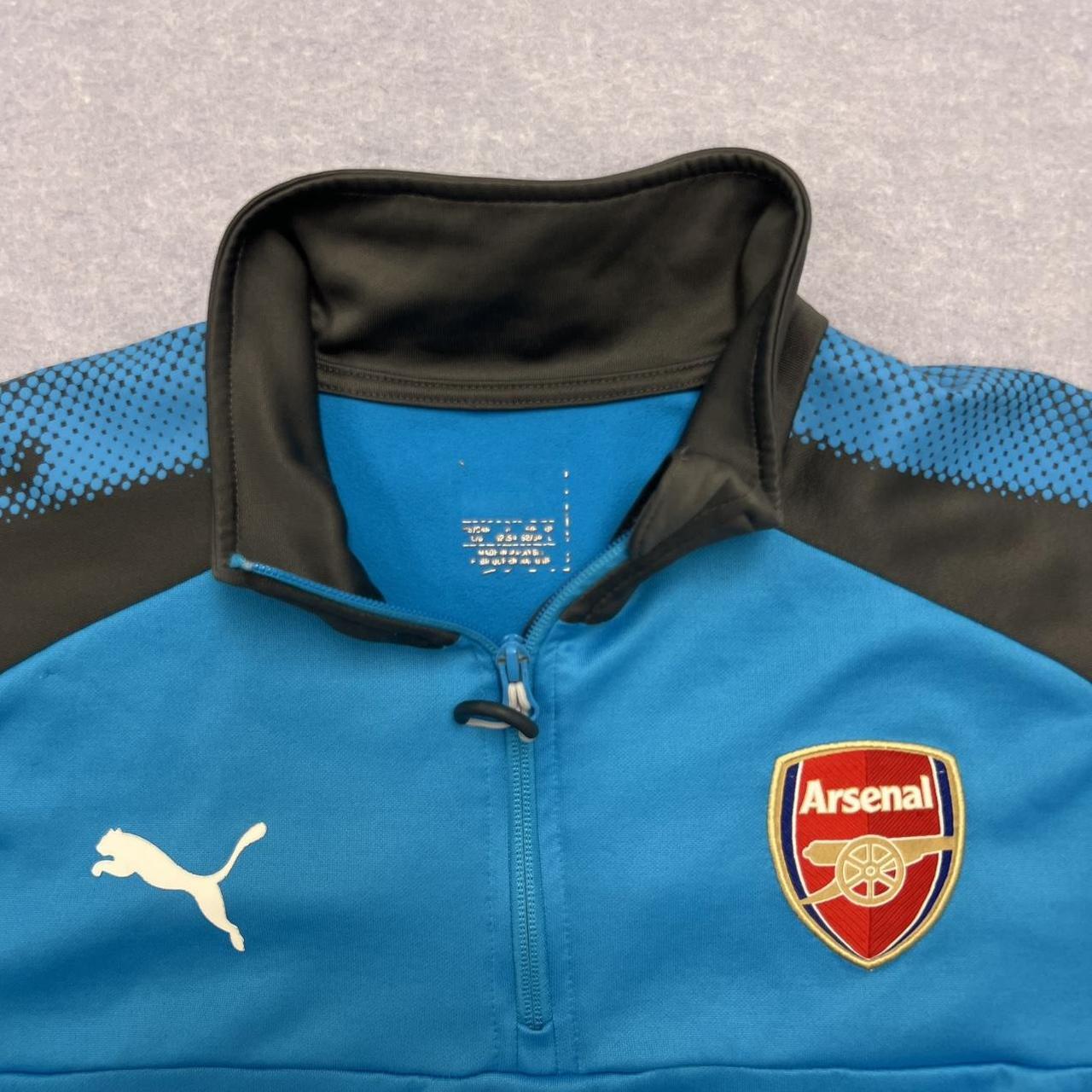 Vintage Puma Arsenal FC Light Blue Full Zip  Soccer Training Track Jacket Large