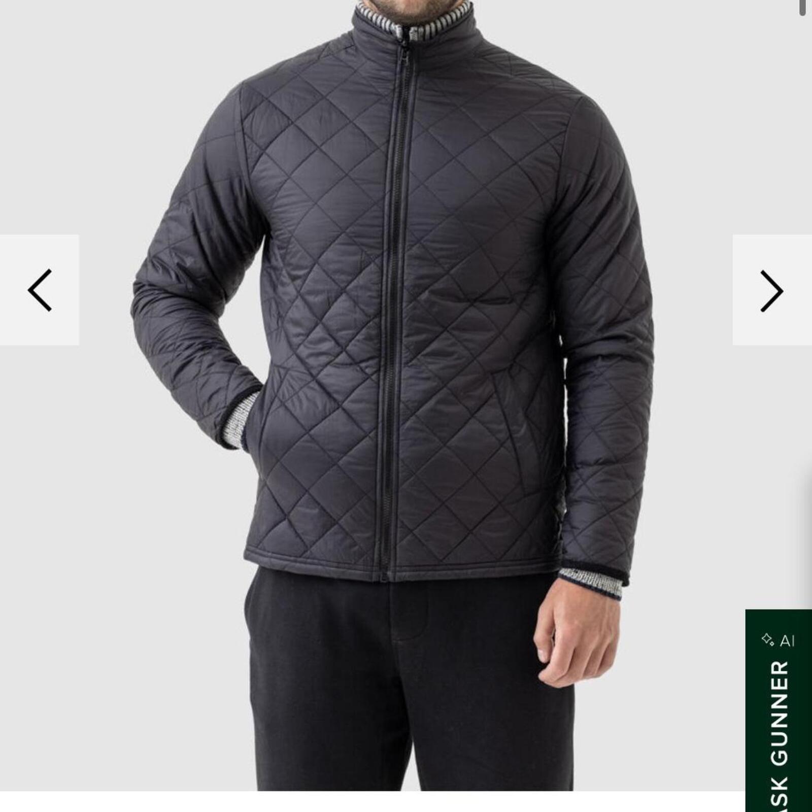 Rodd & Gunn Harper Waxed Field Jacket Black w/ Quilted Liner Men's Large
