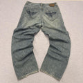 Vintage Ecko Unltd Baggy Jeans Light Wash Eagle Embroidery Y2K Men's W36