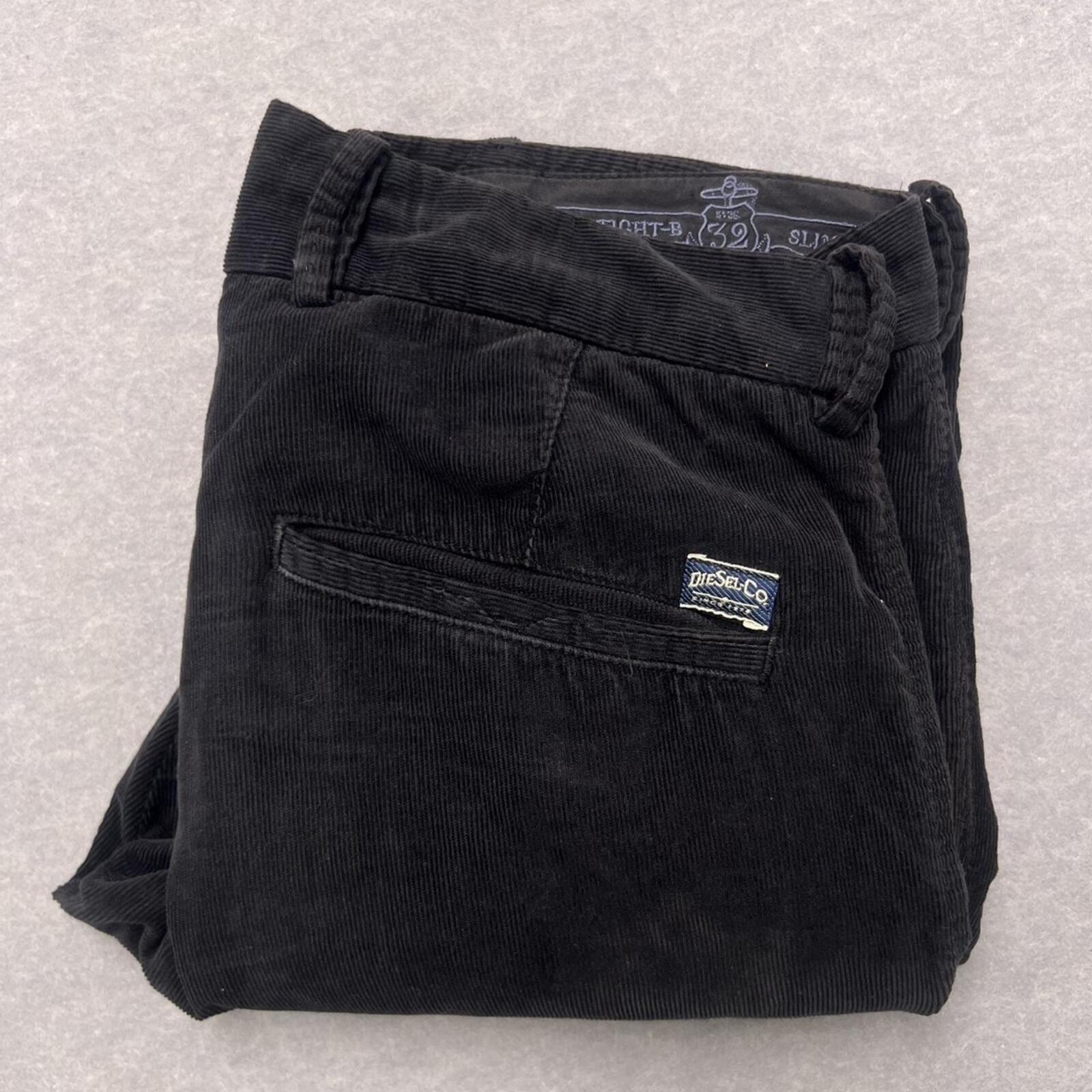 Vintage Diesel Chi-Tight-B Men's Dark Navy Corduroy Slim Fit Pants Size W32”
