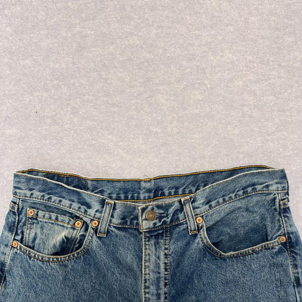 Vintage 2002 Levi's 512 Made In Australia Dark Wash Denim Straight Jeans W36 L34
