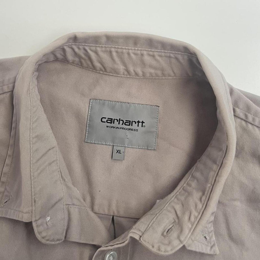 Vintage Carhartt Work In Progress Grey Longsleeve Bolton Shirt Men’s XL
