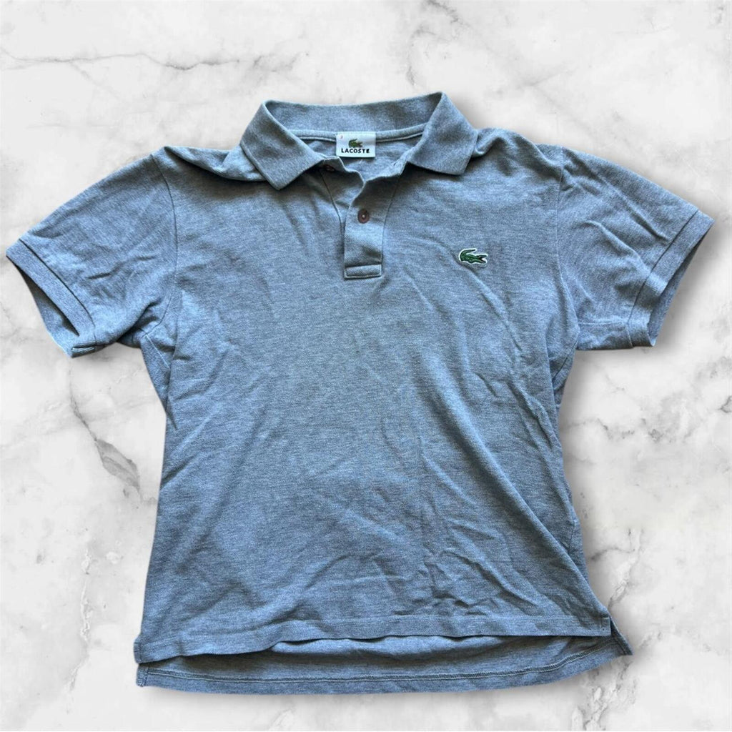 Vintage 90’s Lacoste Men’s Light Grey Preppy Dress Polo Size 3 (Small/XS)