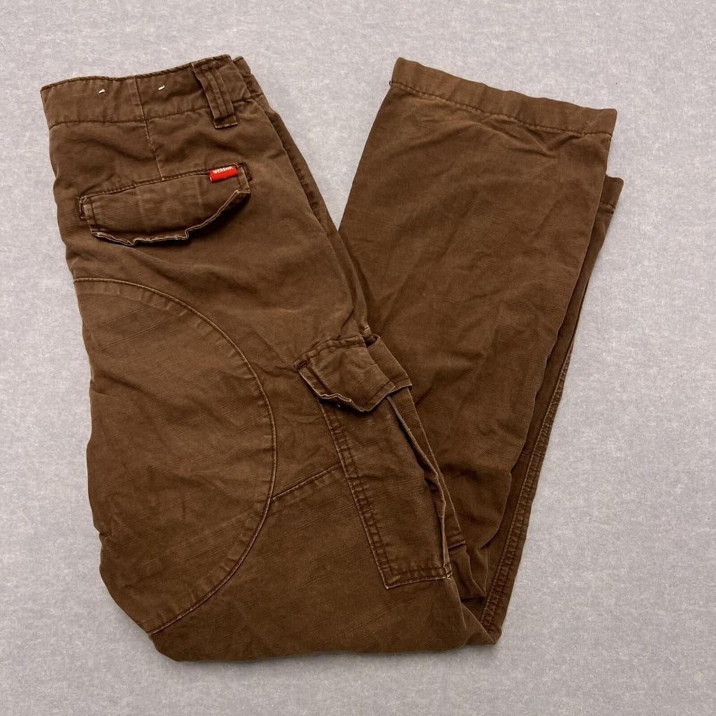 Worship Supplies Streetwear Brown Canvas Carpenter Cargo Pants Skater Men's W28