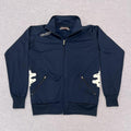 Kappa Navy Full Zip Track Jacket Greek Alexander The Great Back Print Men's XS