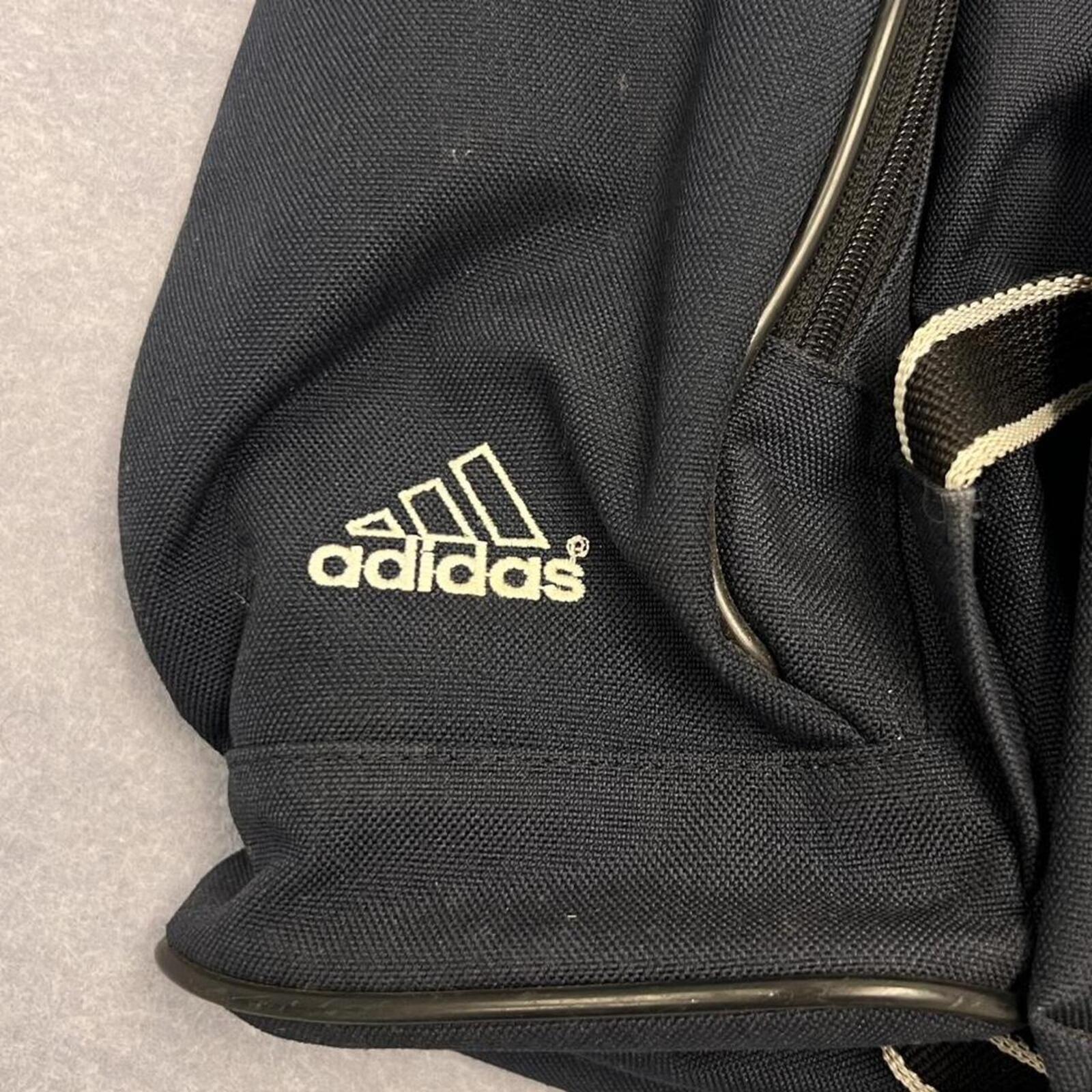 Vintage 90s Adidas Originals West Germany Navy Embroidered Skater Backpack Bag