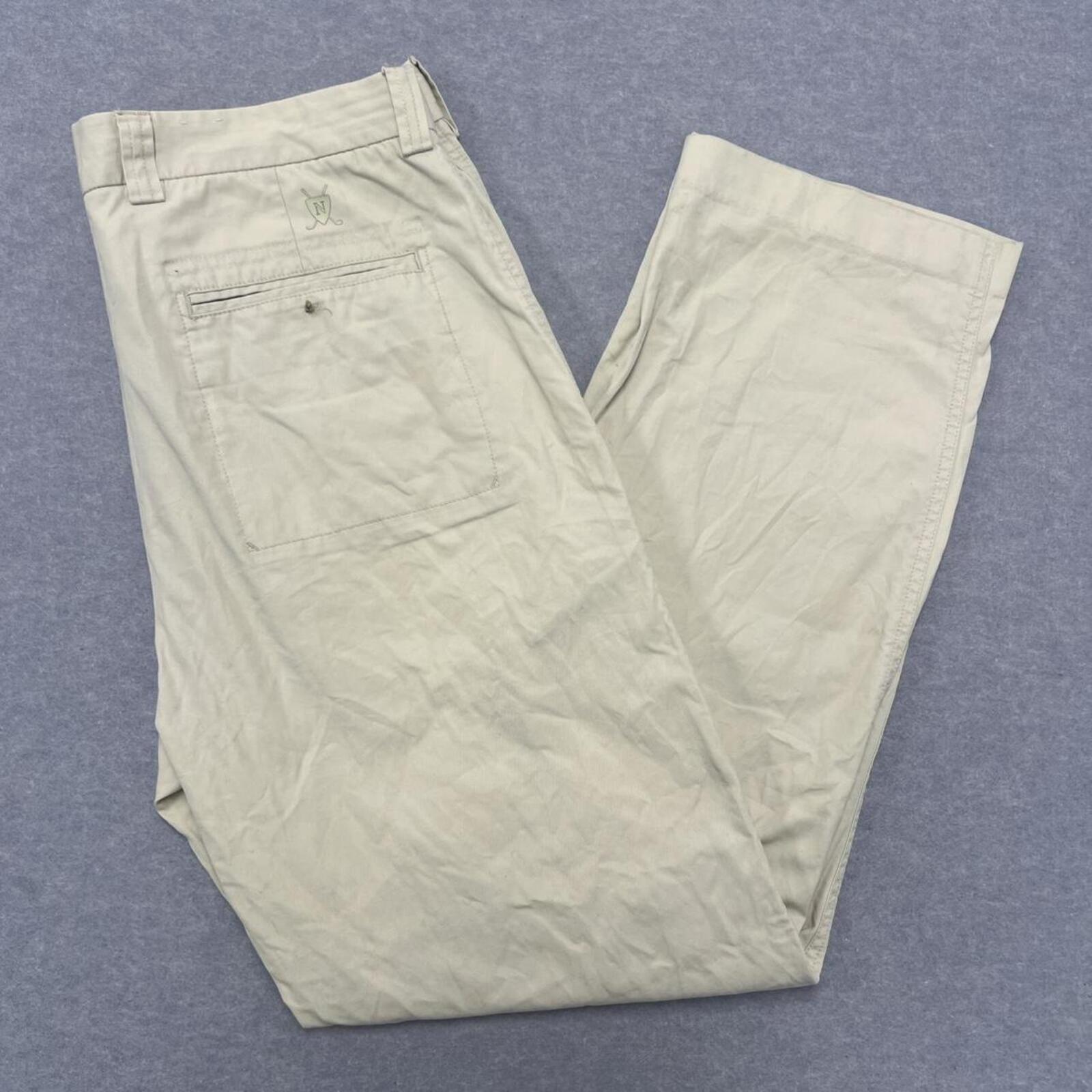 Vintage Nautica Golf Men's White Relaxed Fit Chino Pants Trousers W36 L33