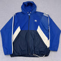 Adidas Originals Navy, Blue & White Colourblock Windbreaker Track Jacket 2XL