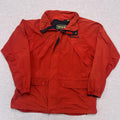 Vintage 90’s Timberland Men's Red Nylon Windbreaker Utility Jacket Medium