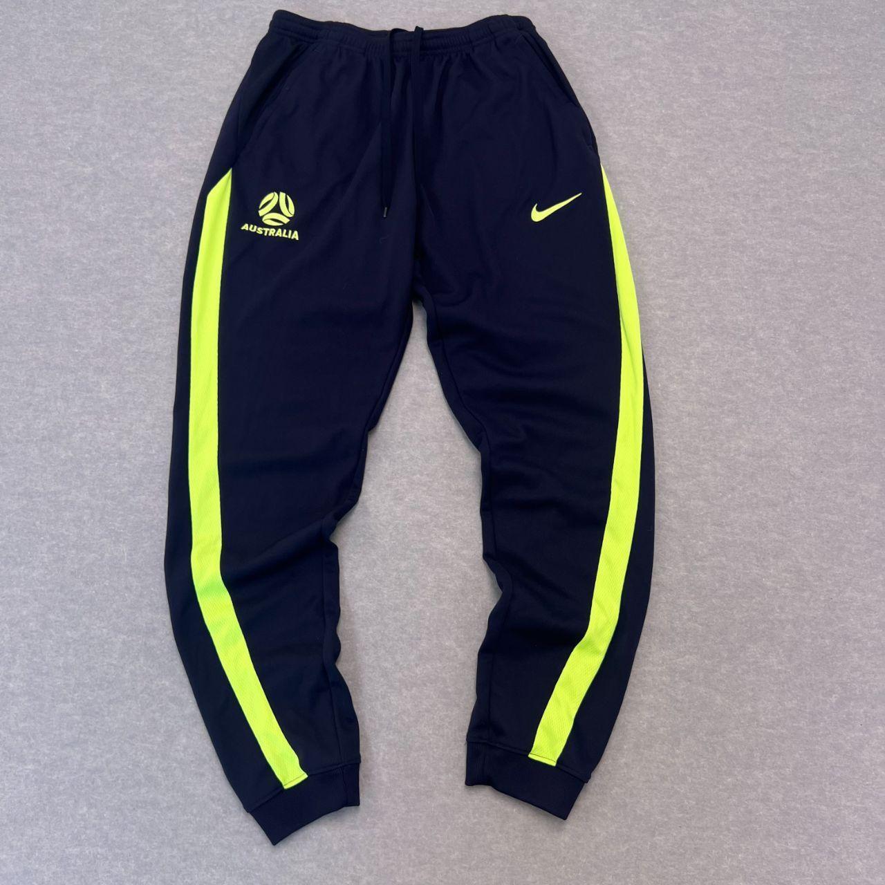 Nike Football Australia Team Track Pants Socceroos Zip Pockets Navy Mens Small