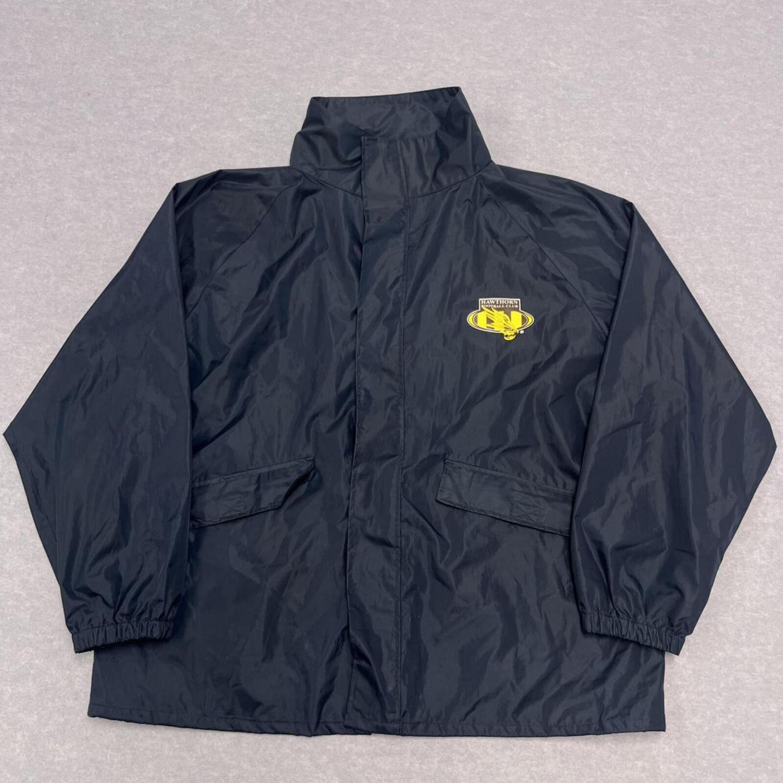 Vintage 90’s Hawthorn Hawks FC AFL Navy Spray Rain Jacket Windbreaker Medium