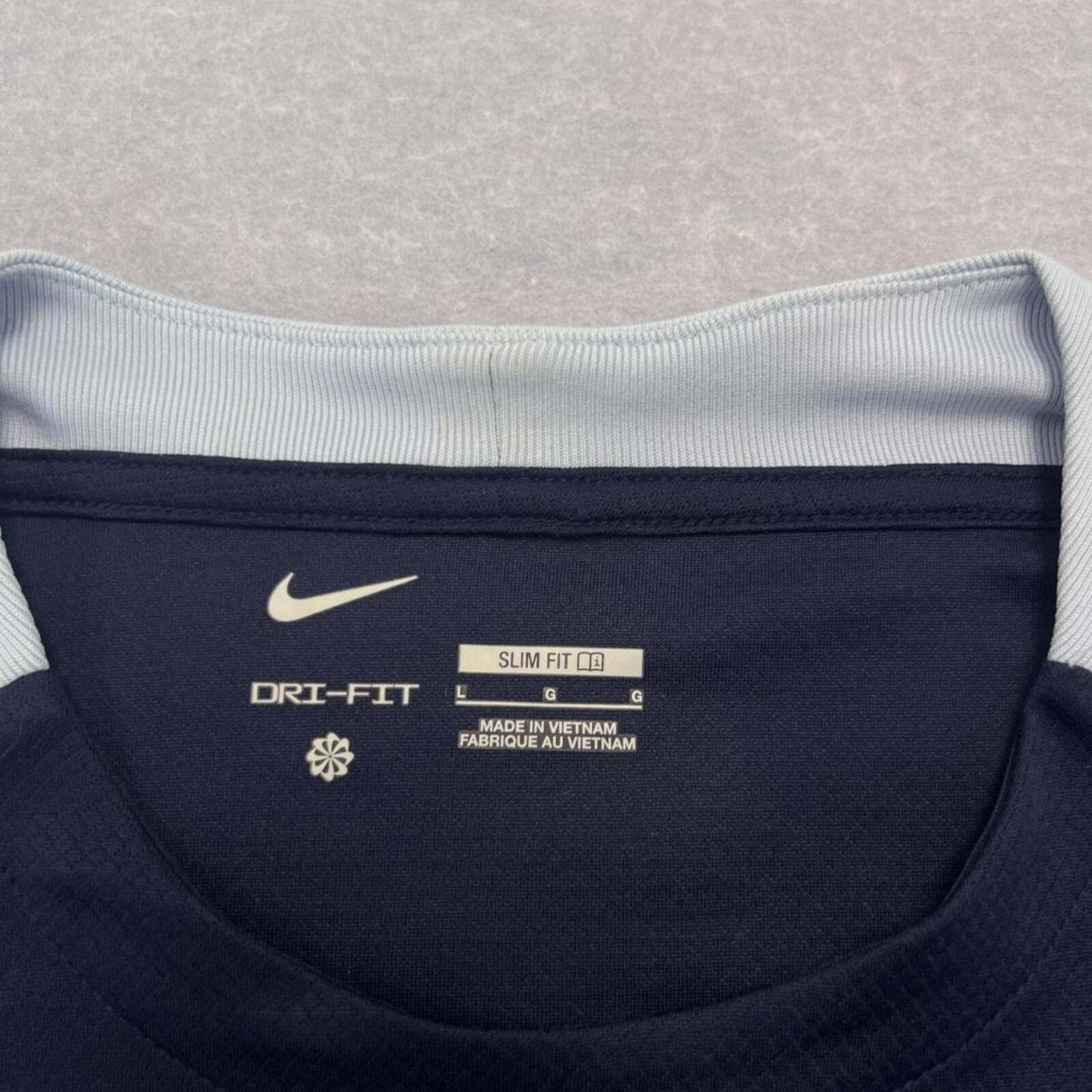 Nike France FFF National Team Strike Dri-Fit Slim Fit Training Jersey Navy Large