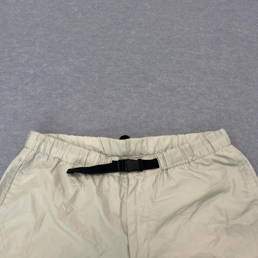 Uniqlo Men's Off-White Parachute 3/4 Cargo Pants Buckle Waist Large