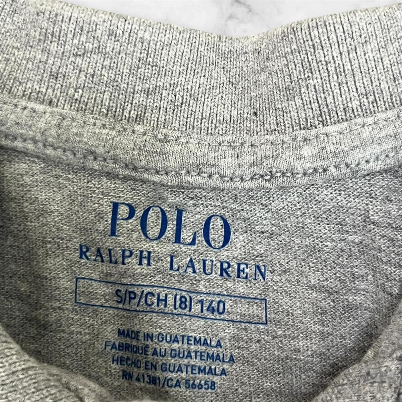 Polo Ralph Lauren Grey & Navy Blue Twin Tipped Dress Polo Youth Boys Small (8)