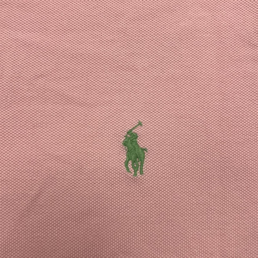 Polo Ralph Lauren Pink Preppy Polo Shirt (Green Pony) Classic Fit Men's Small