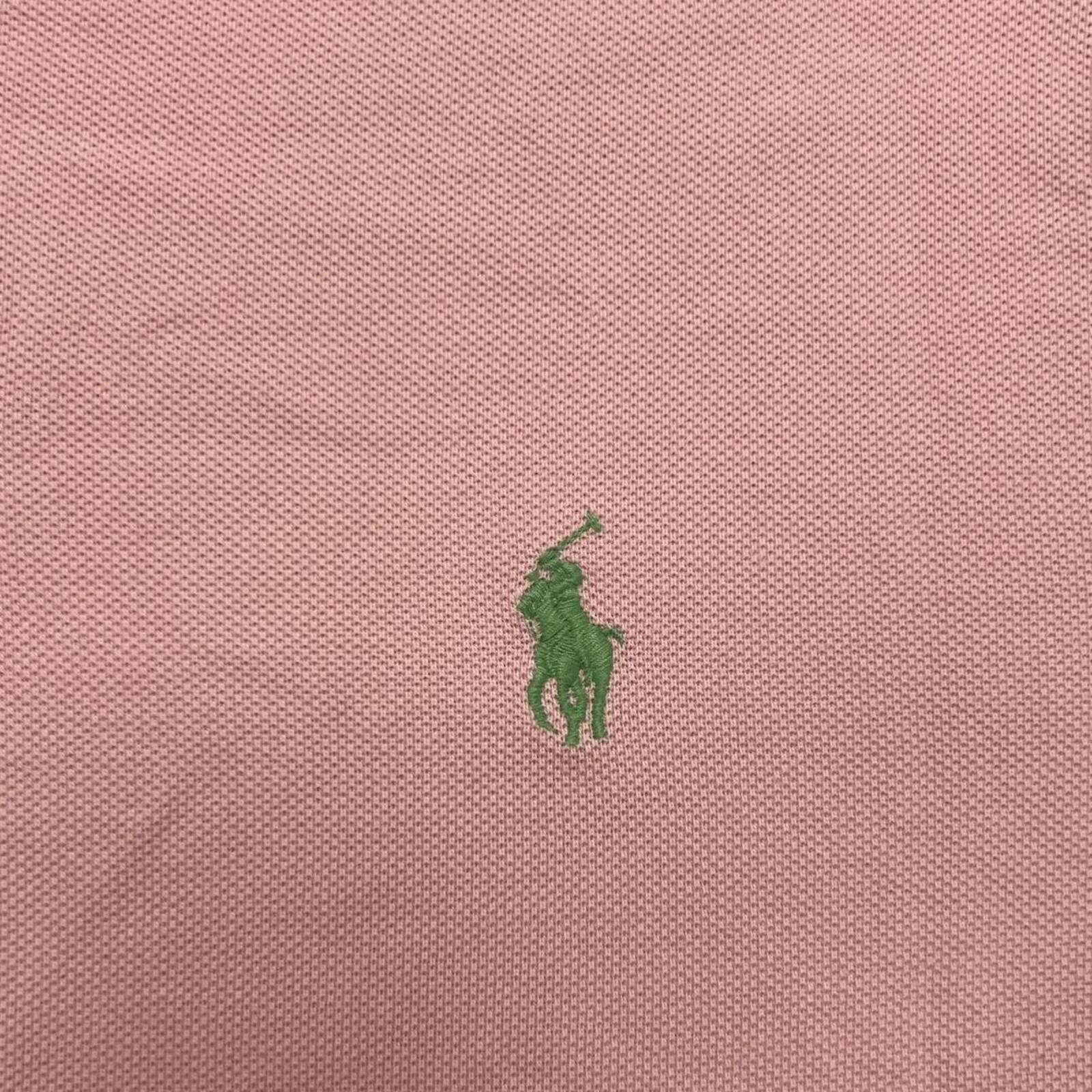 Polo Ralph Lauren Pink Preppy Polo Shirt (Green Pony) Classic Fit Men's Small