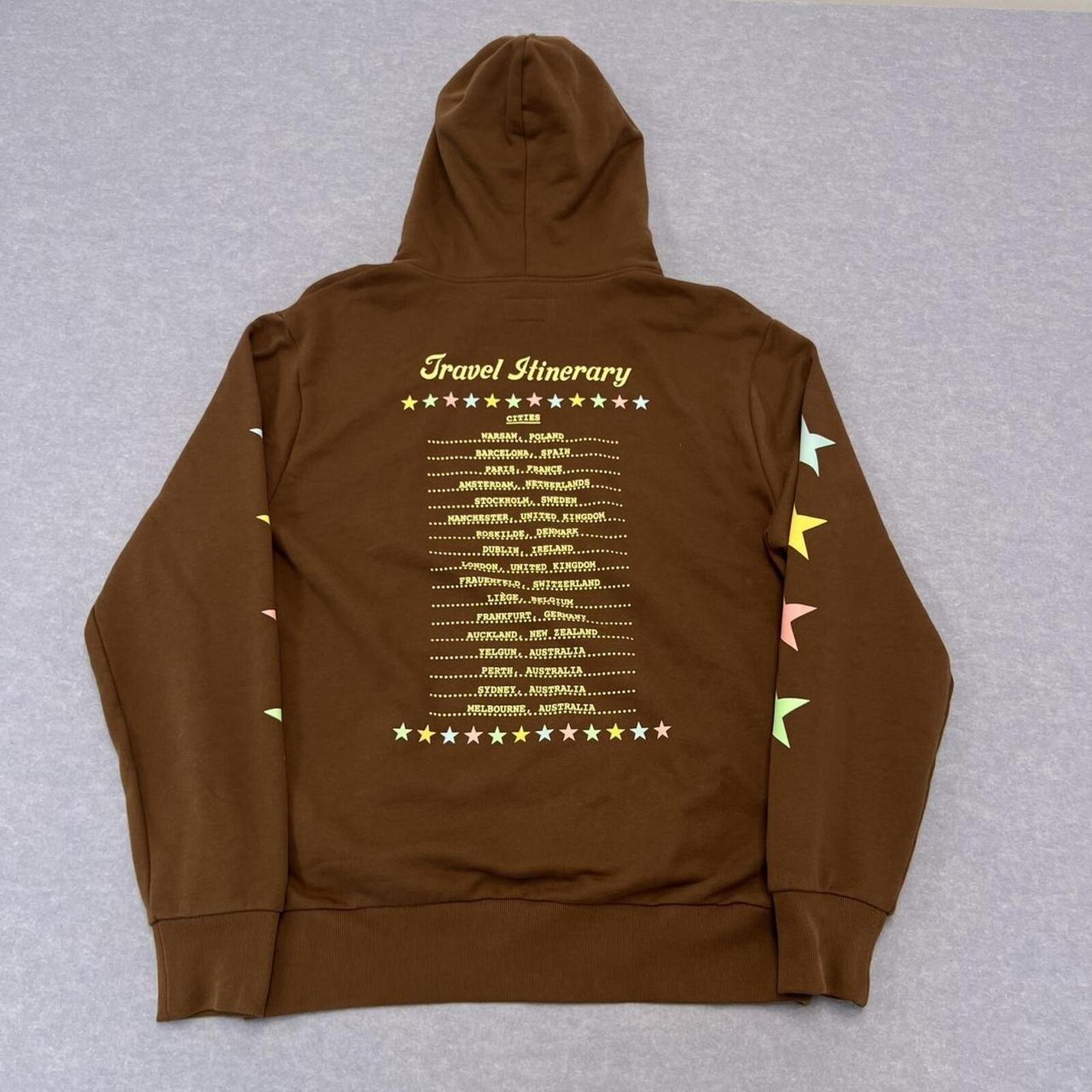 Tyler The Creator Call Me If You Get Lost Brown Star Concert Tour Hoodie Medium