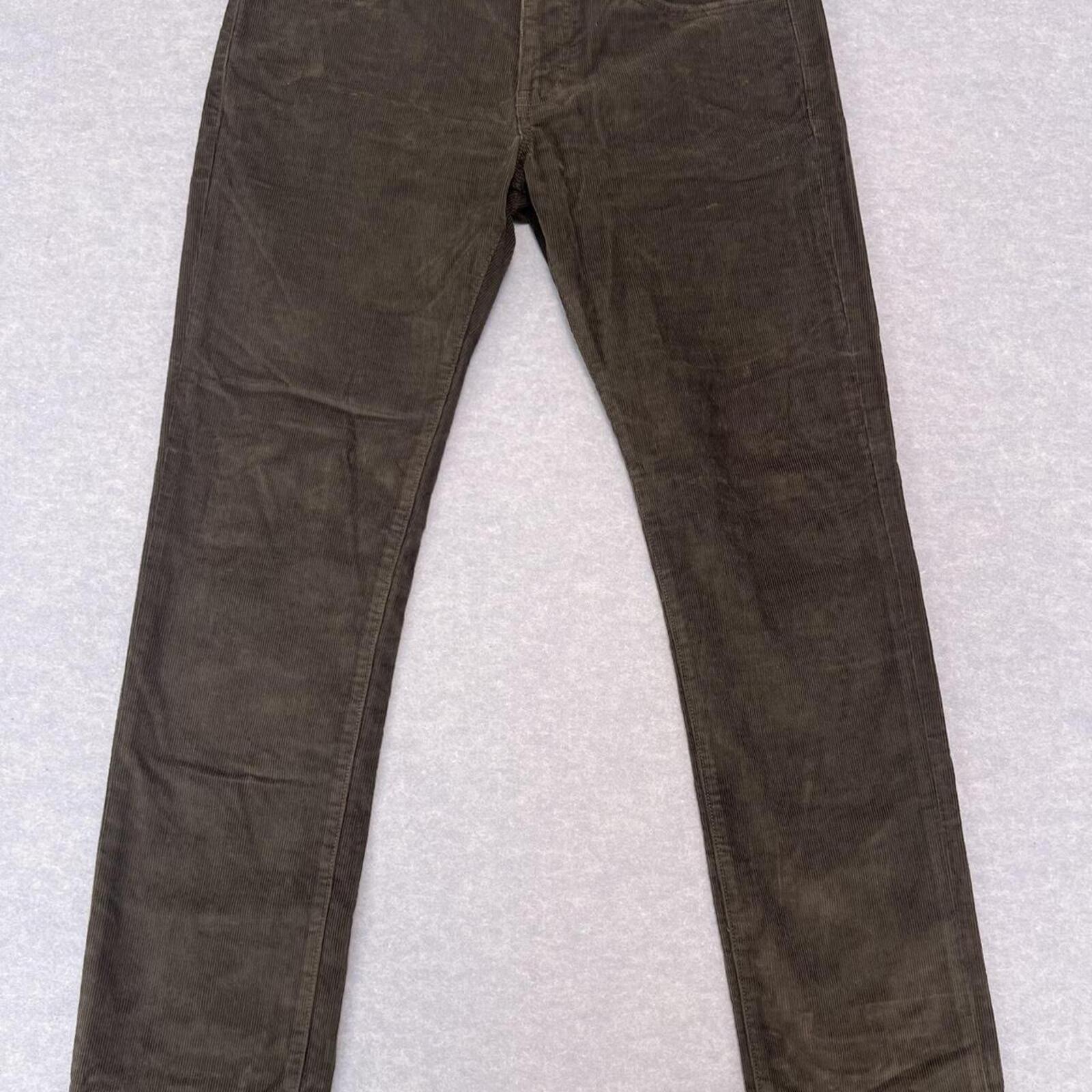 J.Crew Men's 484 Slim-fit Corduroy Chino Dress Pants Dark Brown Size W33 L32