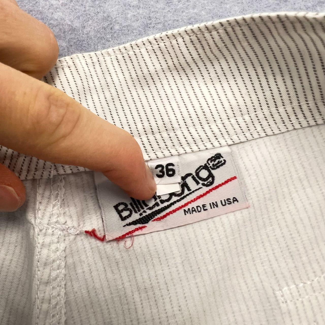 Vintage Billabong Surf White Pinstripe Cargo Chino Shorts Men's Y2K W34 READ