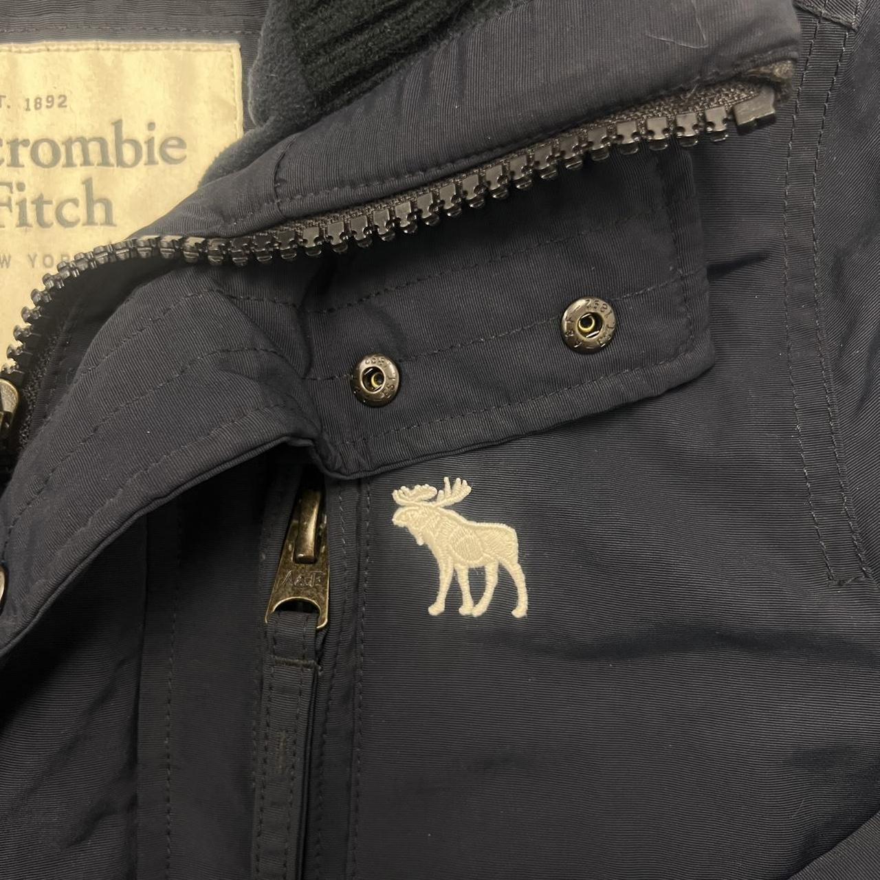 Vintage Abercrombie & Fitch Navy Blue Full Zip Heavyweight Puffer Jacket Large