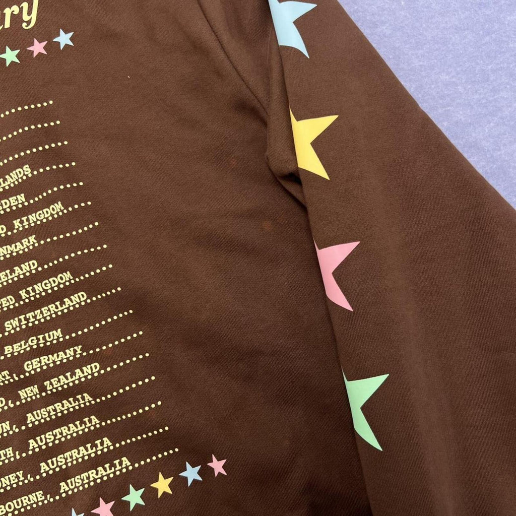 Tyler The Creator Call Me If You Get Lost Brown Star Concert Tour Hoodie Medium