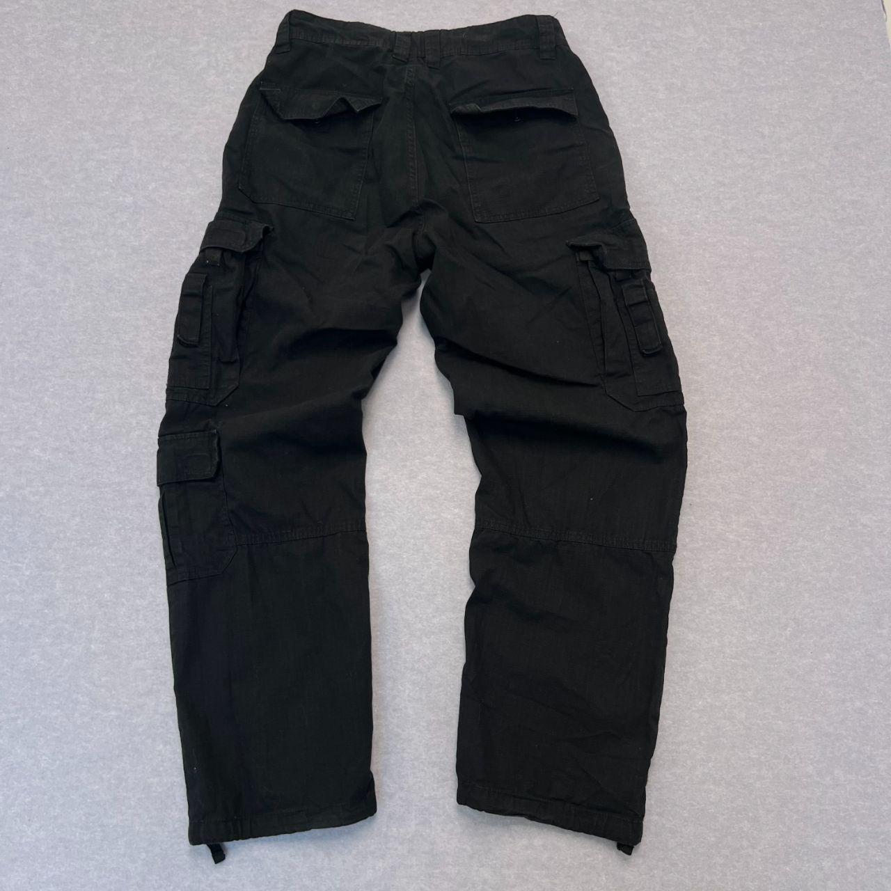 Half Half Streetwear Men's Baggy Skater Carpenter Cargo Pants Black W32