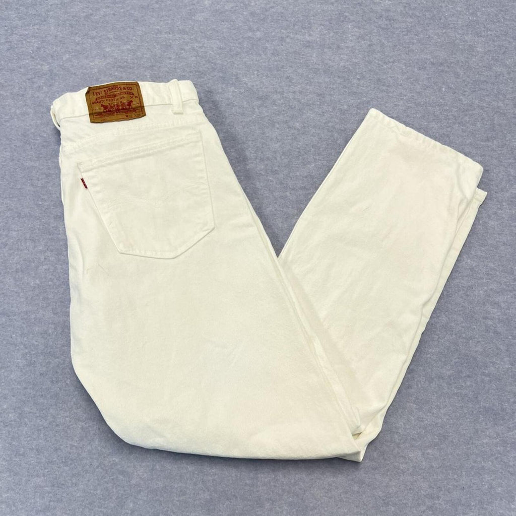 Vintage 1980’s Levi’s 505 Men’s White Straight Leg Jeans W36 L30 Made in USA