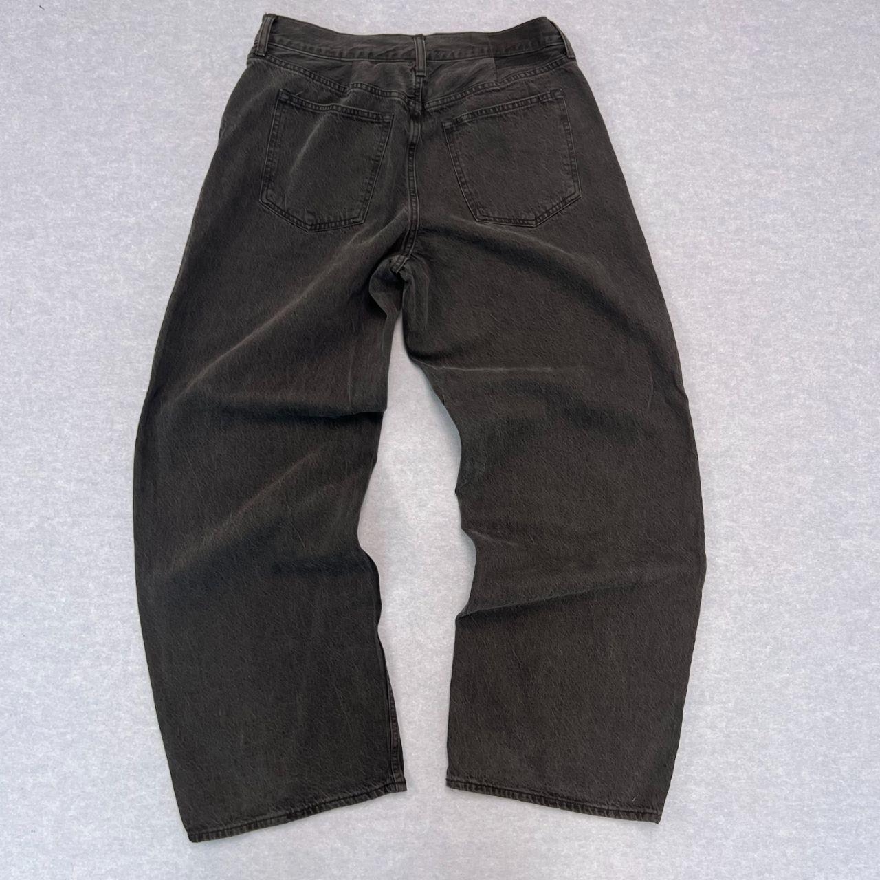 Vintage Abercrombie & Fitch Ultra Loose Low Rise Charcoal Black Baggy Jeans Size 31" Long