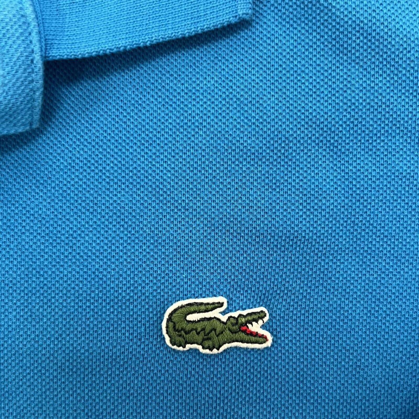 Vintage Lacoste Men’s Light Blue Long Sleeve Dress Polo Preppy Size 3 (Small)