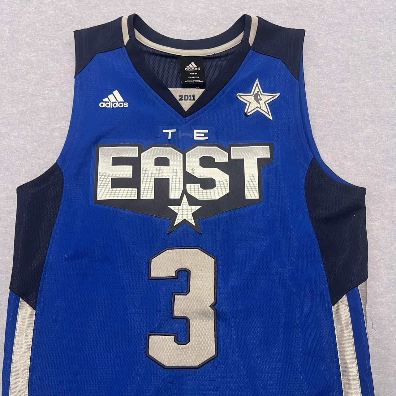2011 Adidas NBA All-Star East Dwyane Wade No.3 Basketball Jersey Blue Medium