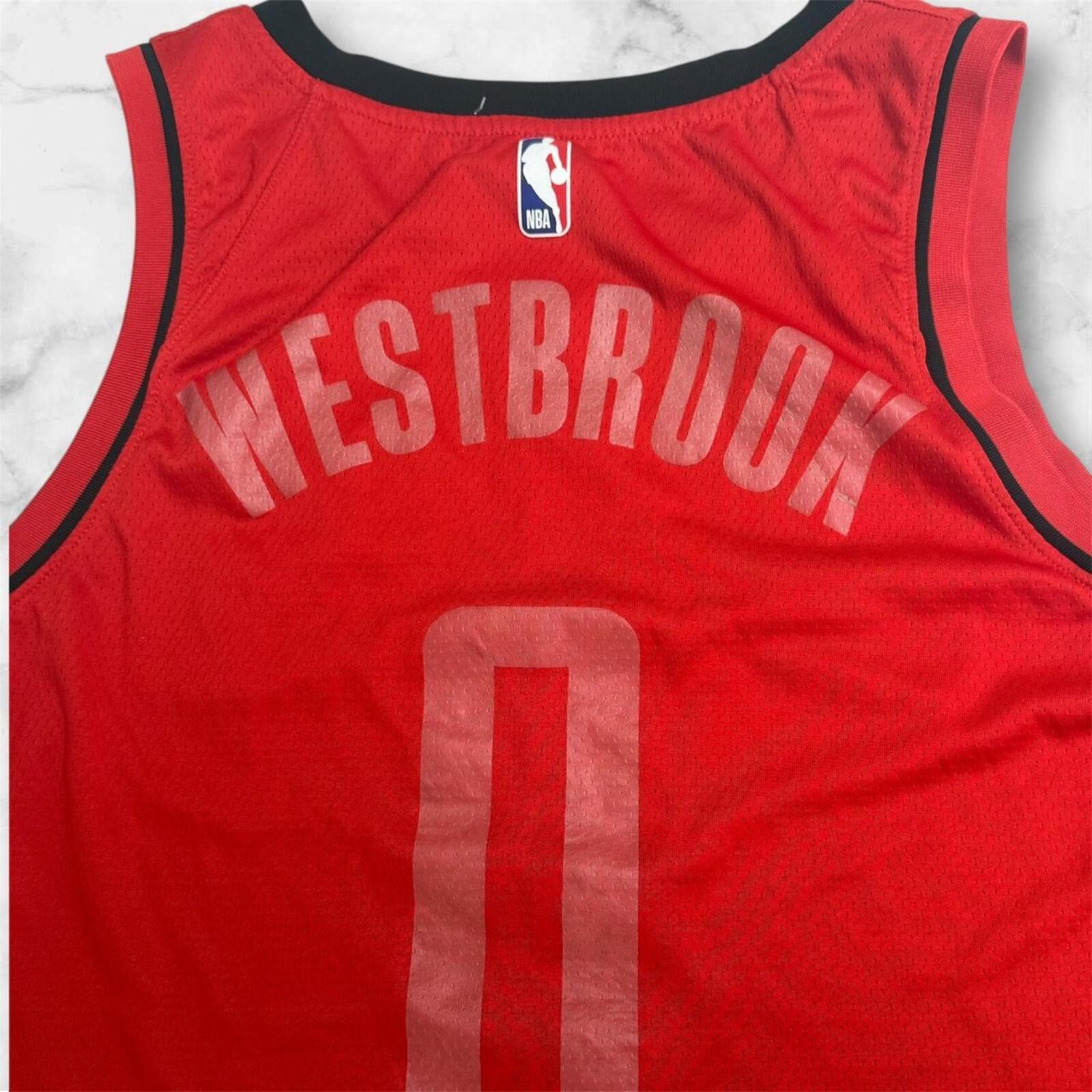 Nike NBA Houston Rockets Russell Westbrook 0 Swingman Jersey Men’s Size XL (52).