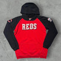 Vintage Majestic Cincinnati Reds Y2K Spell Out Baseball Hoodie Men’s S  -  Youth XL