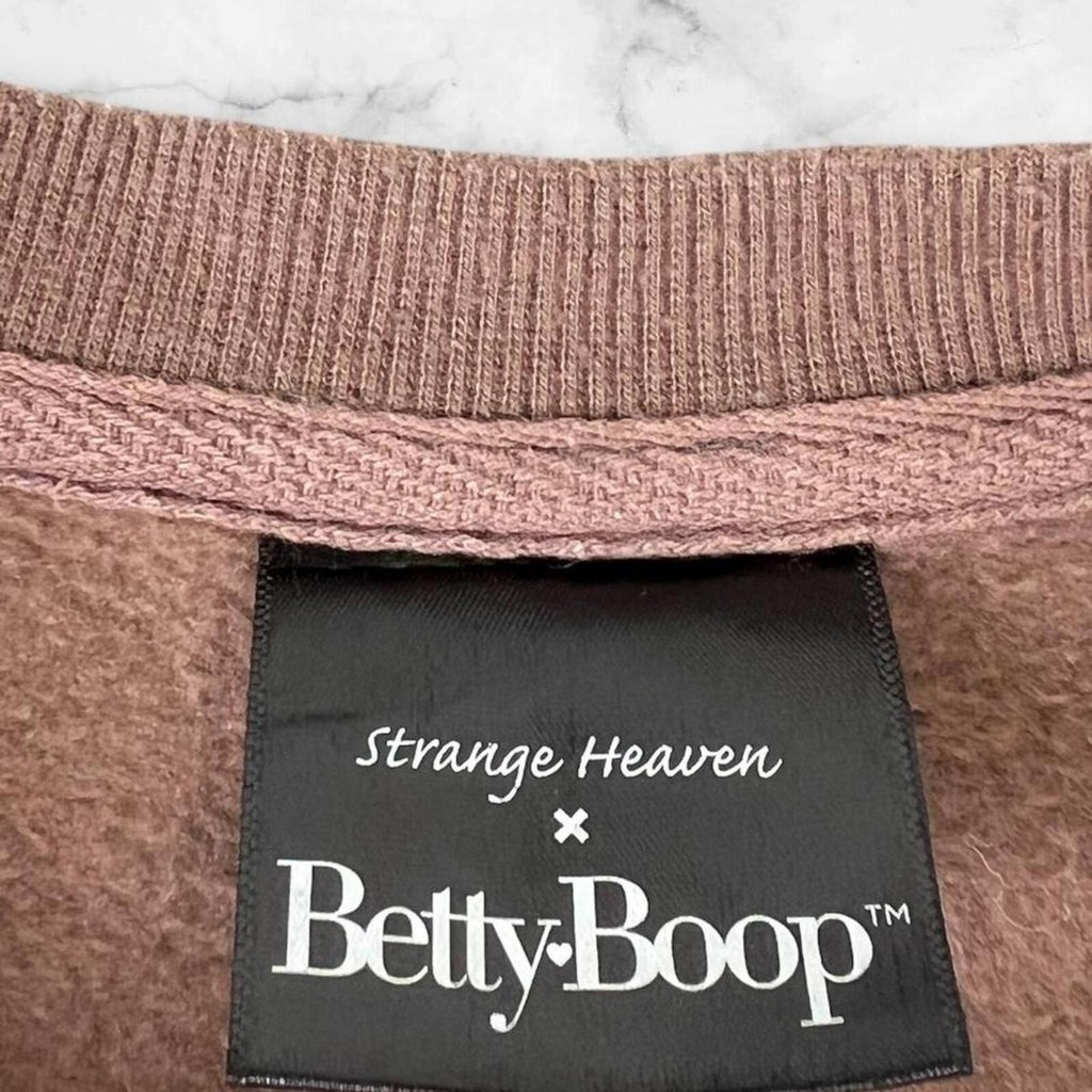 Vintage Betty Boop X Strange Heaven Women’s Brown Jumper Sweatshirt Medium