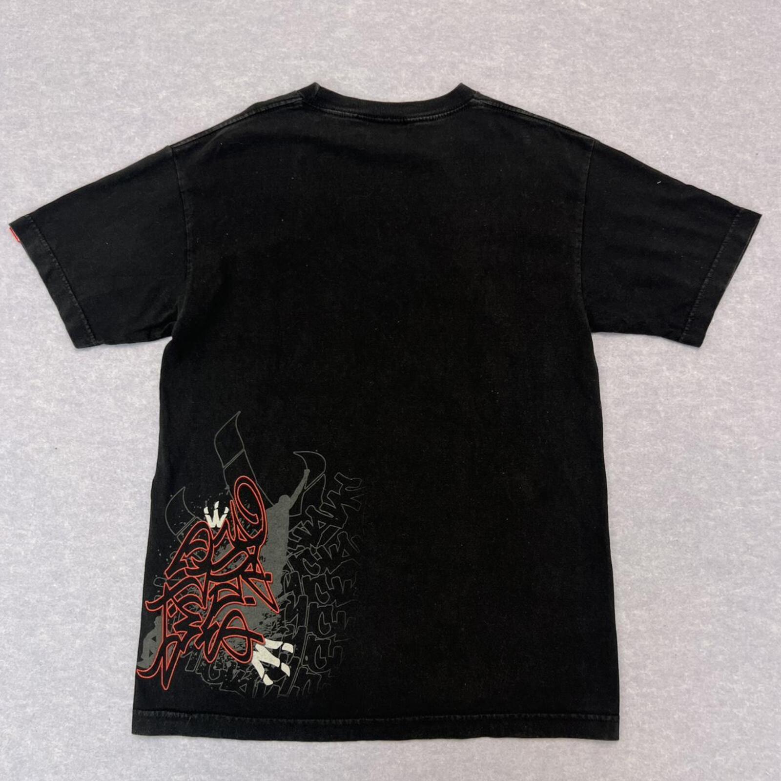 Vintage Wild Style Technicians Men's Black Graffiti Hip Hop Graphic Tee Medium