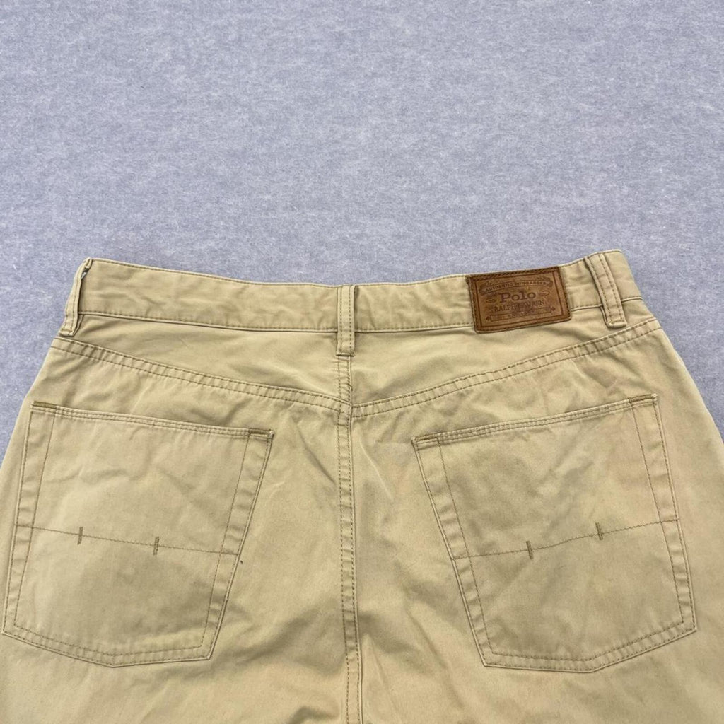 Vintage Polo Ralph Lauren Men's Cream / Beige Chino Pants Trousers 34x32
