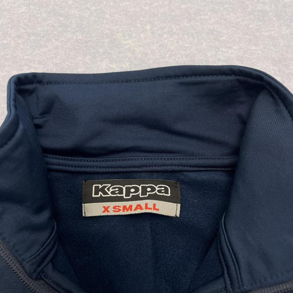 Kappa Navy Full Zip Track Jacket Greek Alexander The Great Back Print Men's XS