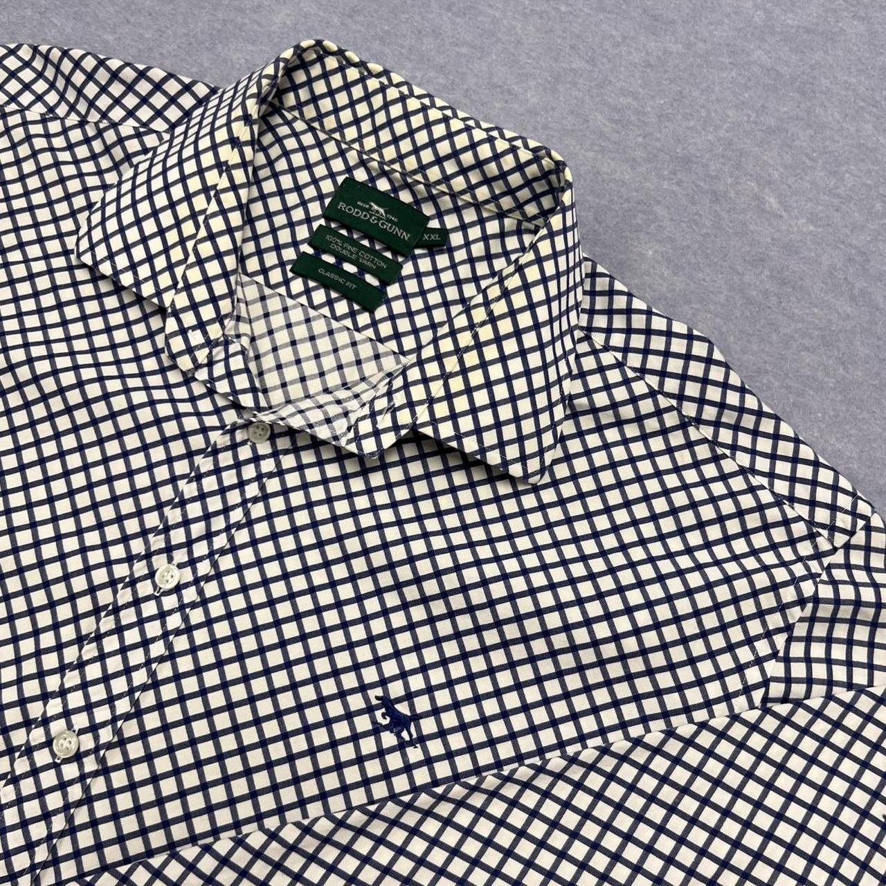 Vintage Rodd & Gunn Blue & White Checkered Oxford Preppy Button Up Shirt XXL