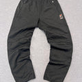 Vintage Y2K Fila Men's Dark Grey Baggy Nylon Track Pants Zip Pockets Small