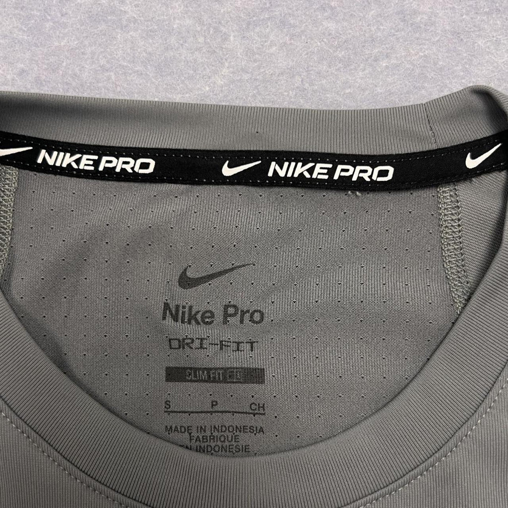 Nike Pro Mens Dark Grey Compression Performance Gym Sport Training T-Shirt Small