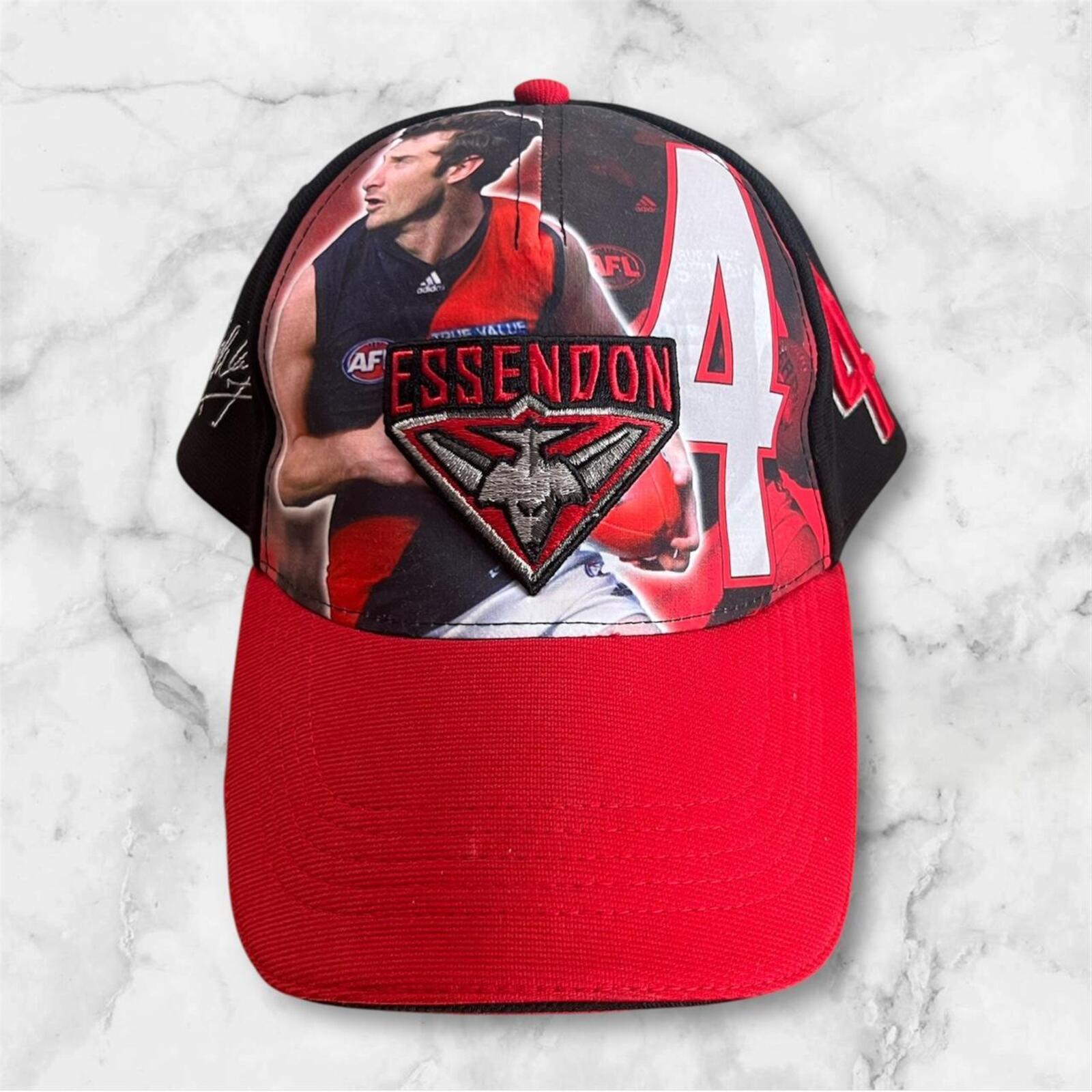Vintage Jobe Watson Essendon AFL  #4 AOP Embroidered Signature Cap One Size 58Cm