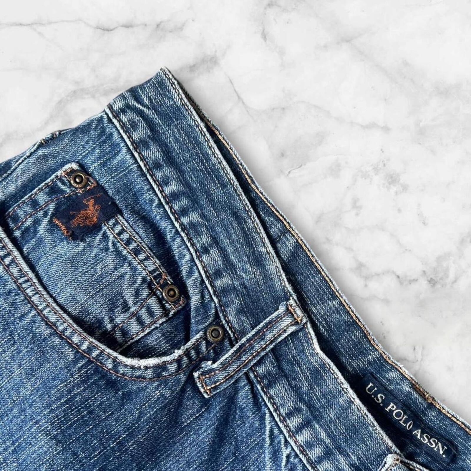 Vintage U.S. Polo Assn Men’s Denim Blue Jorts Jean Shorts Big Pony Y2K 36x30