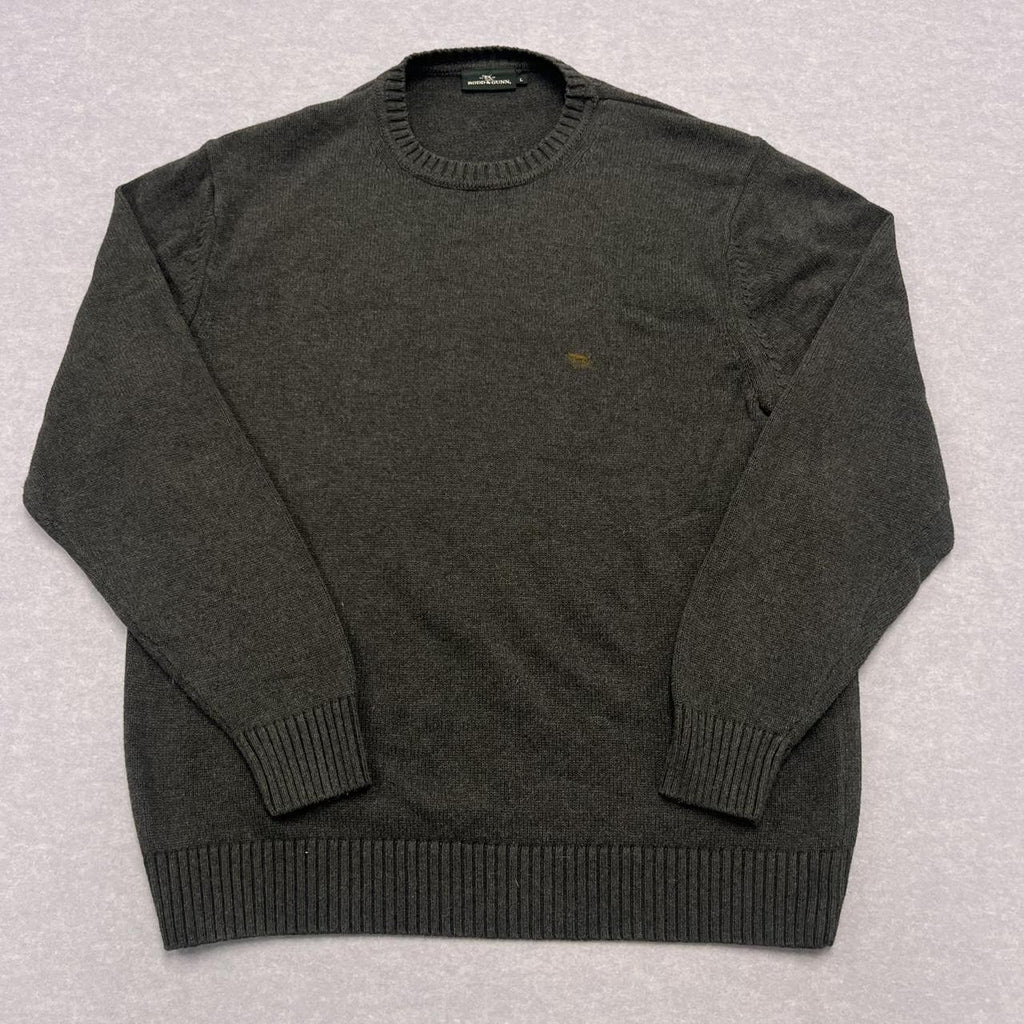 Vintage Rodd & Gunn Charcoal Grey Knit Sweater Jumper Preppy Old Money Large