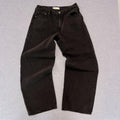 Vintage Abercrombie & Fitch Ultra Loose Low Rise Charcoal Black Baggy Jeans Size 31" Long