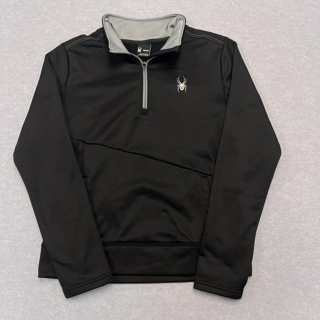 Spyder Performance Men’s Lightweight Black Quarter Zip Fleece Jumper Medium
