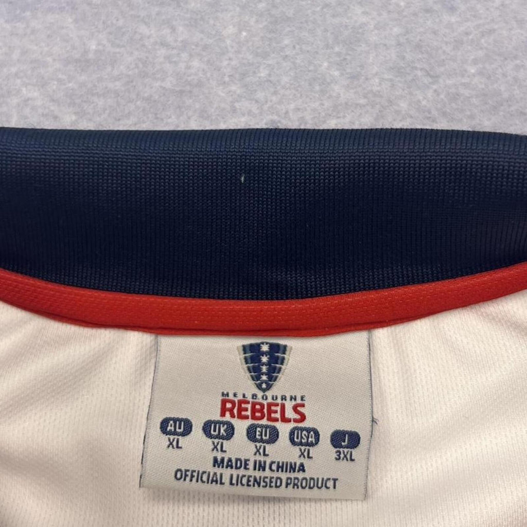 BLK Melbourne Rebels Rugby Jersey Polo Striped Men's XL