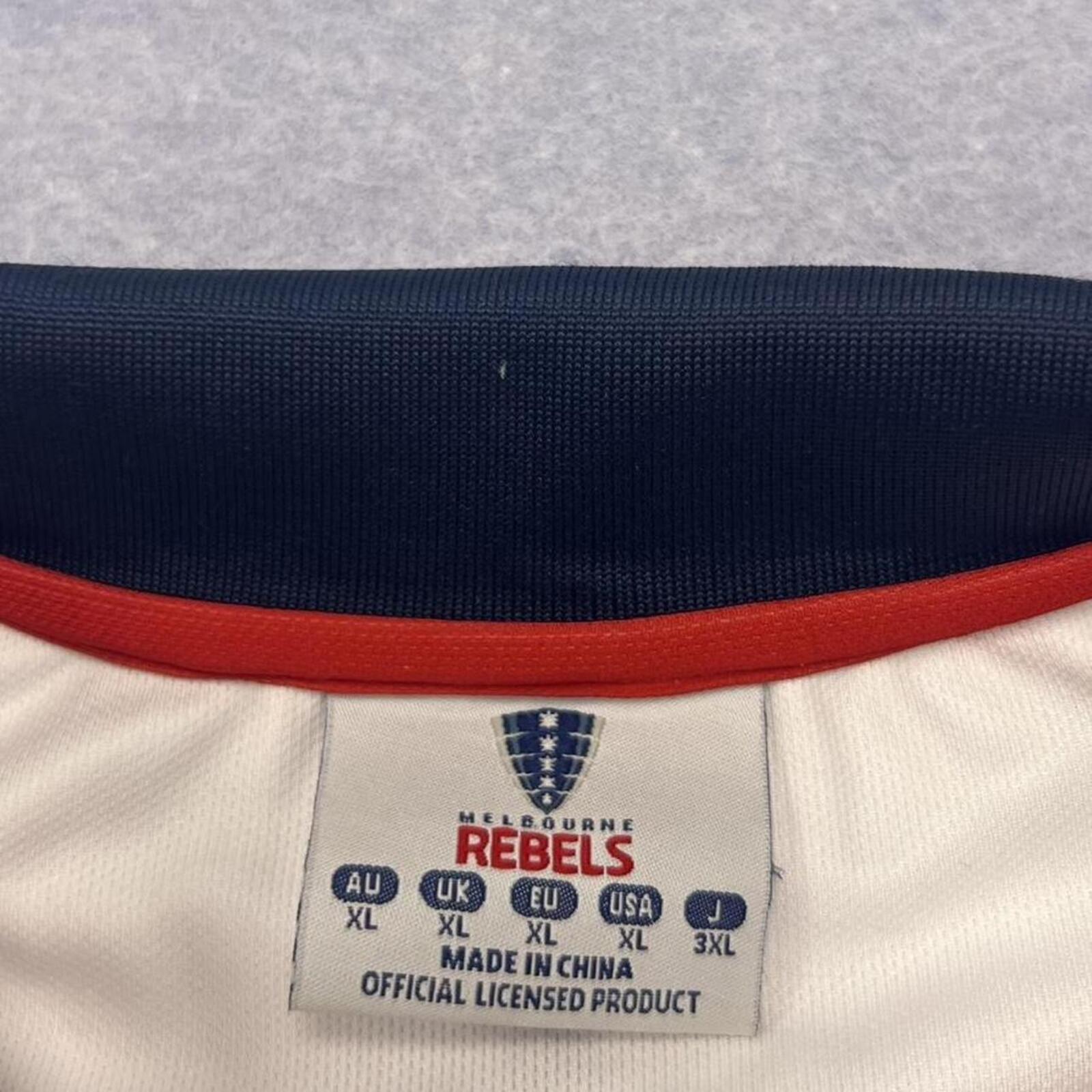 BLK Melbourne Rebels Rugby Jersey Polo Striped Men's XL